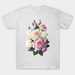 Elegant Rose Bouquet T-Shirt